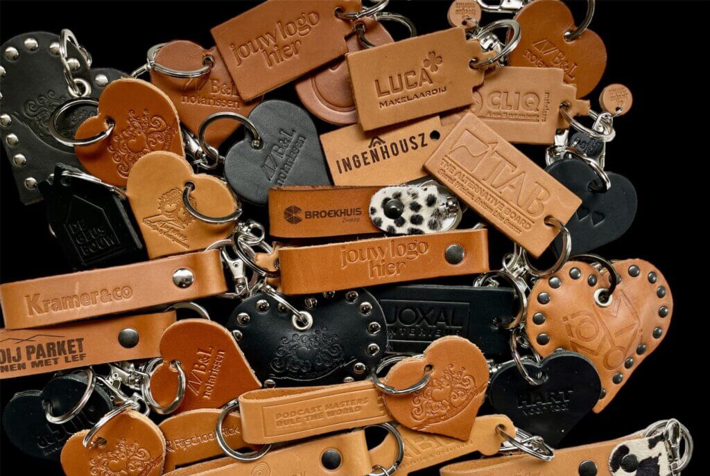 Sortering gepersonaliseerde duurzame sleutelhangers van De Hartjesfabriek